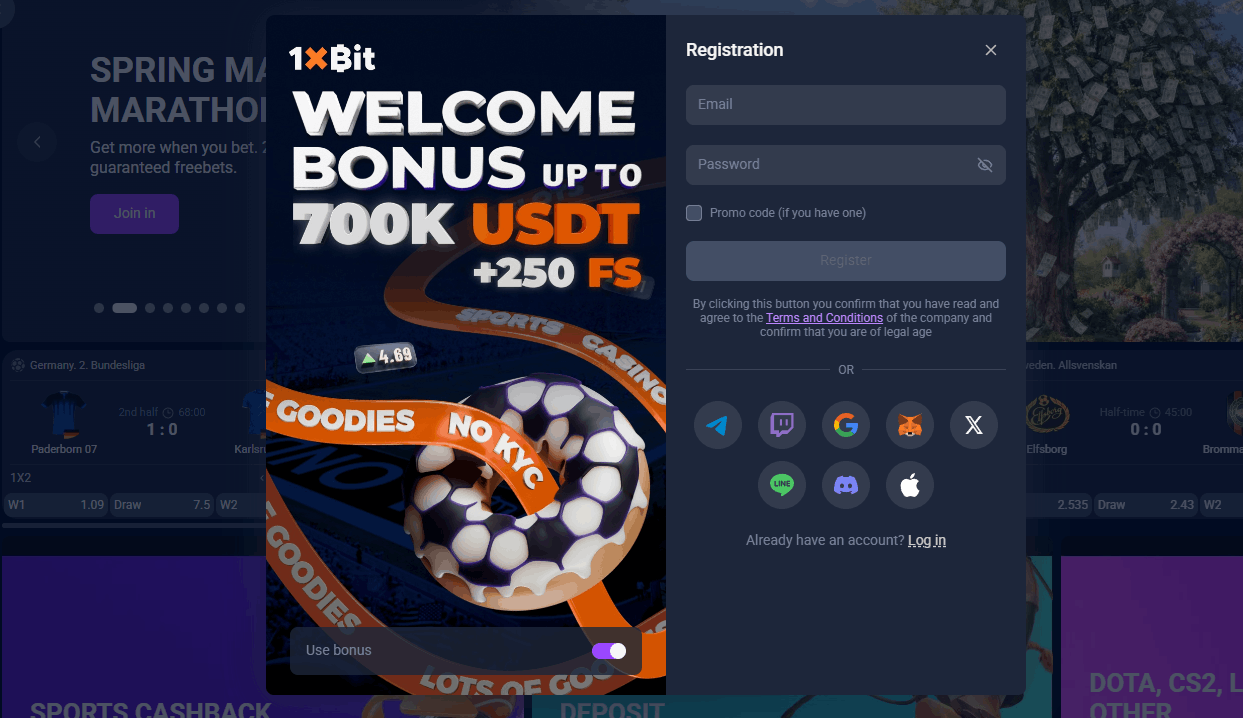 Como Registar-se no Casino 1xBit – Configuração de Conta Cripto Passo a Passo